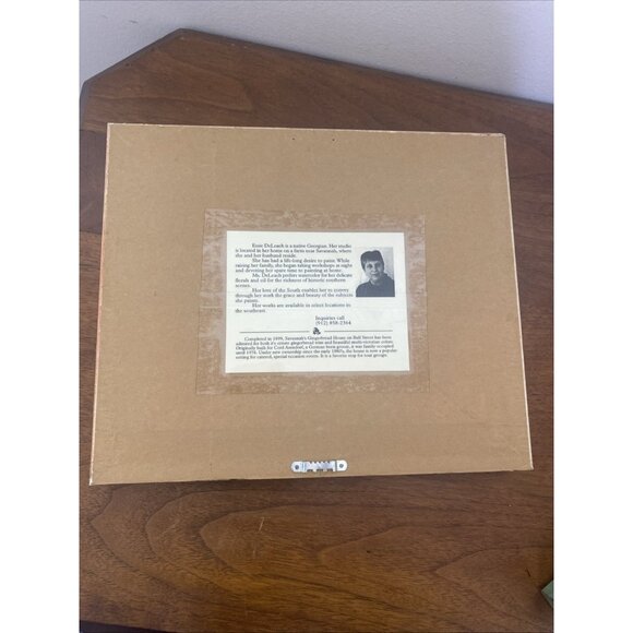 Essie DeLoach Savannah's Gigerbread House on Bull Street Print Gold Grame Gilded - Picture 9 of 9